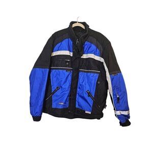 Castle black and blue racing coat. Size XL.